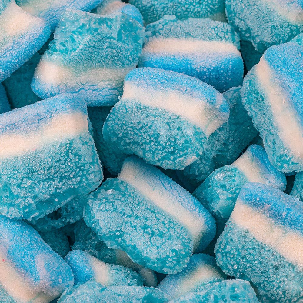 Freeze Dried Candy - Fizzy Blue Raspberry Slices