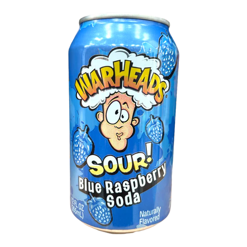 War Head Sour Soda Can - Blue Raspberry 355ml