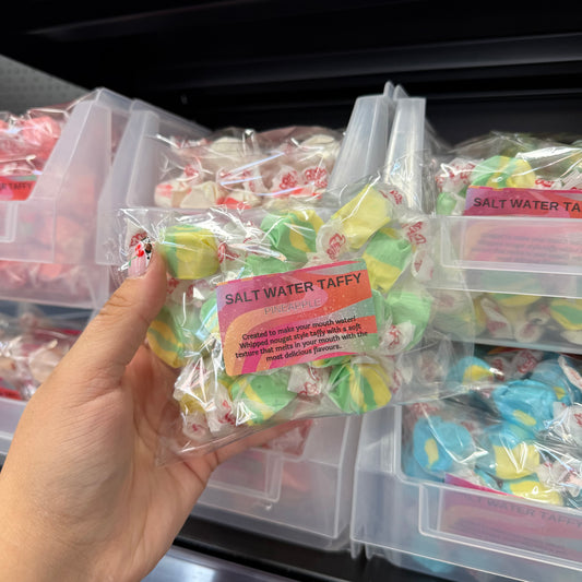 Salt Water Taffy Chews - Pineapple 100g Pouch
