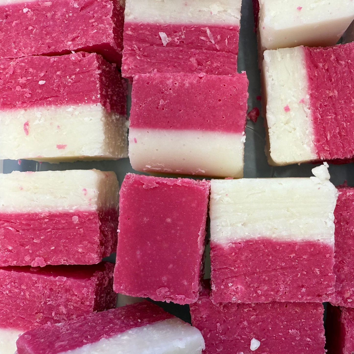 Coconut Ice Fudge